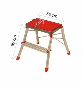 CATTERHOUSE Taburete Escalera de Acero 2 Peldaños