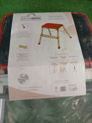 CATTERHOUSE Taburete Escalera de Acero 2 Peldaños
