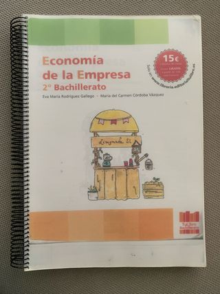 Libro Economía de la Empresa 2 Bachillerato