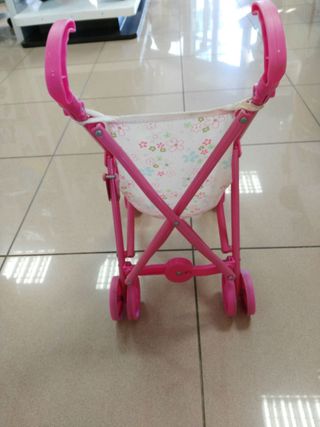 Silla de paseo para muñecas rosa