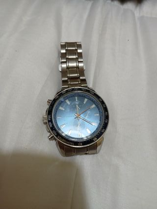 Reloj de Pulsera Azul y Plateado