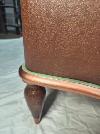 Comodino anni '50 marrone/oro