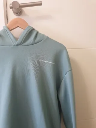 Sudadera con capucha azul verdoso Talla M