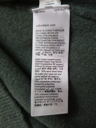 CALVIN KLEIN ORIGINAL, JERSEY CUELLO REDONDO, LANA