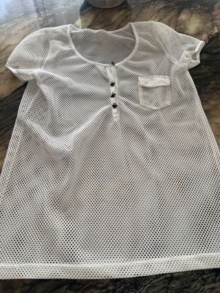 Camiseta blanca de malla