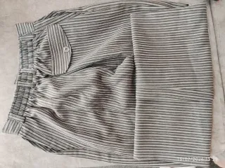 Pantalones Fallero Largos Rayas Gris