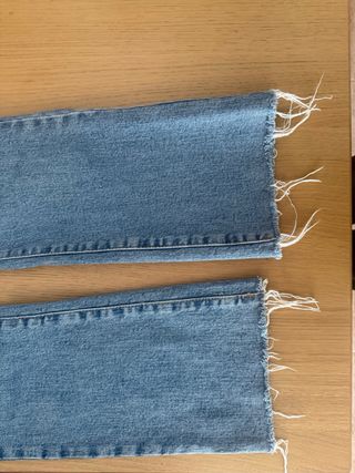 Pantalón vaquero Zara flare azul