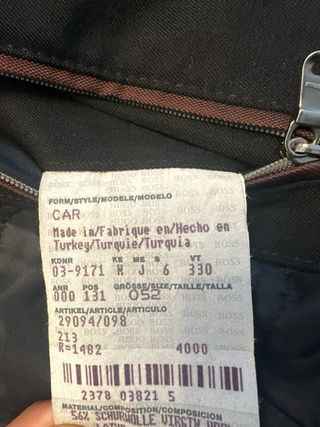 Chaqueton Hugo Boss Hombre Talla L/XL Negra