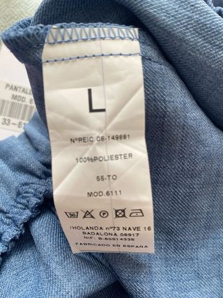 Pantalón azul mujer