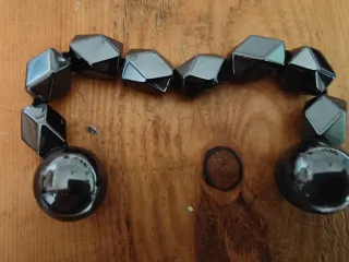 Bracciale in Ematite Sfere e Faccettati