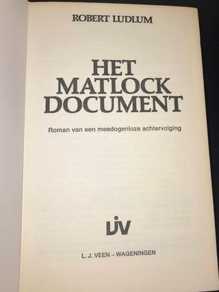 Het Matlock Document de Robert Ludlum