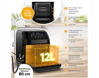 Freidora de aire 12L Stillstern