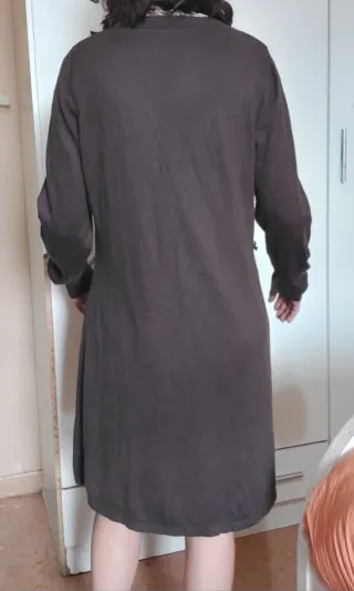 Vestido largo Cortefiel marrón y multicolor