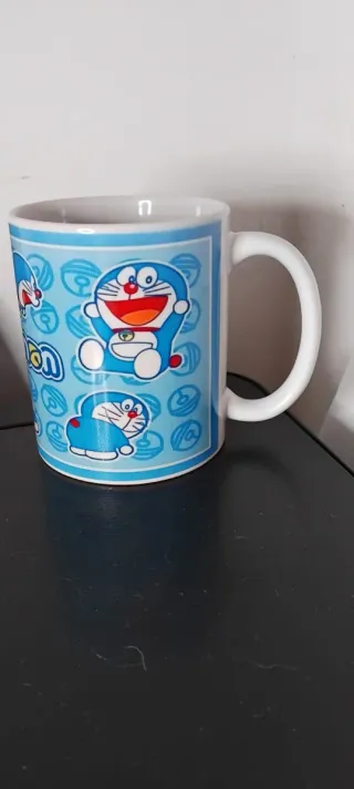 Tazza Doraemon Ceramica Azzurra da latte