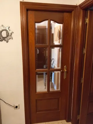 7 Puertas Madera Cristal Como Nuevas