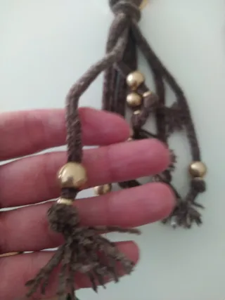 Collar largo chenilla eslabones dorados Sonata