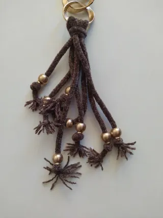 Collar largo chenilla eslabones dorados Sonata