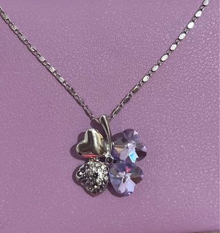 Collana quadrifoglio con cuori