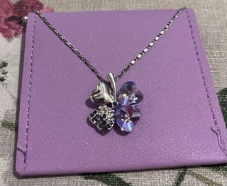 Collana quadrifoglio con cuori