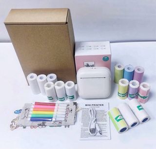 Mini Impresora Portátil + Rollos de Papel
