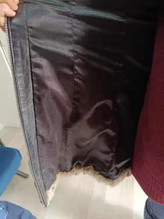 Abrigo piel conejo con capucha conejo y zorro