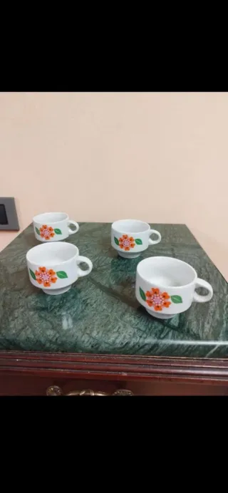 Set 4 Tazzine Fiori