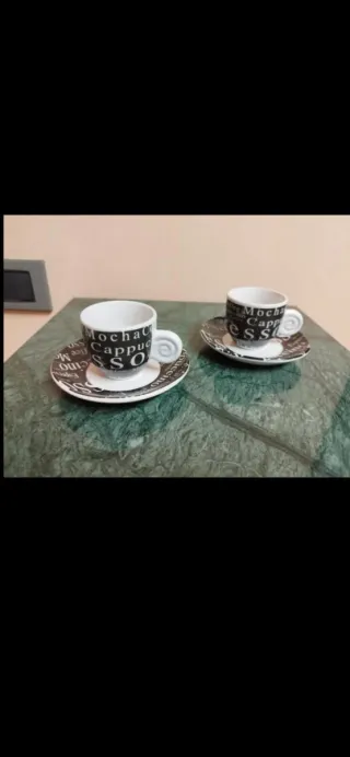 Coppia Tazzine Caffè Ceramica