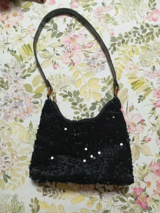 Bolso negro lentejuelas