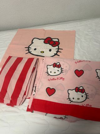 Juego de sábanas Hello Kitty rosa