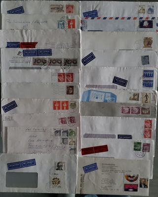 270 Sobres sellos Alemania a Canarias