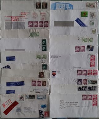 270 Sobres sellos Alemania a Canarias