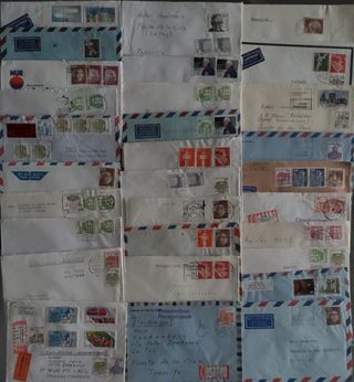 270 Sobres sellos Alemania a Canarias