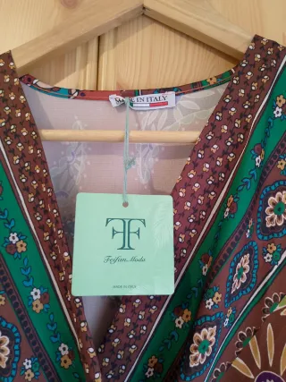 Vestido estampado étnico talla M