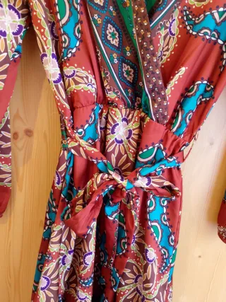 Vestido estampado étnico talla M