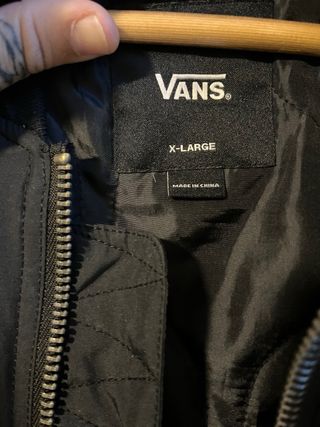 Chaqueta Bomber Vans Negra