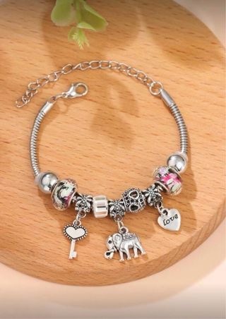 Pulsera estilo pandora plata ley