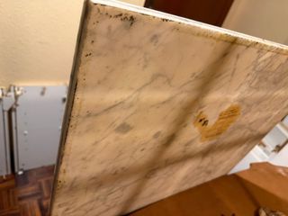 Placa de Mármol Blanco y Gris