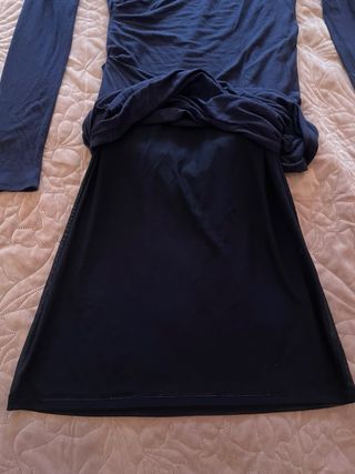 Vestido largo azul marino