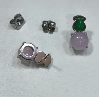 Pendientes Tous Oso Acero Lila y Verde