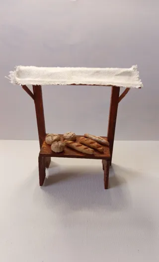 Postazione per presepe con pane