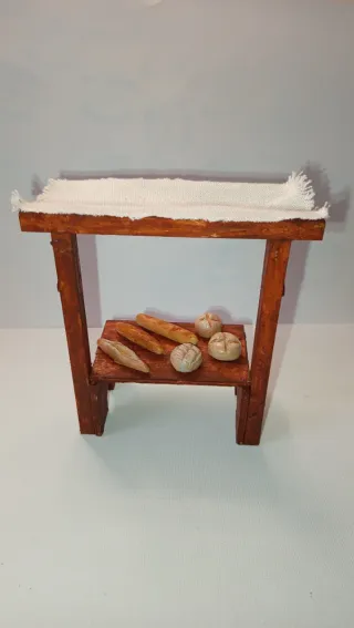 Postazione per presepe con pane
