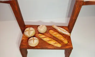 Postazione per presepe con pane