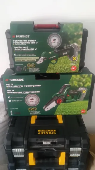 Mini motoSierra y Tijera Podar Parkside 20V