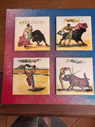 4 Azulejos Taurinos Decorativos