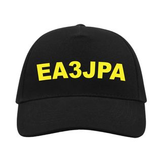 Gorra negra con indicativo radioaficionado qrz