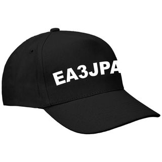 Gorra negra con indicativo radioaficionado qrz