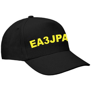 Gorra negra con indicativo radioaficionado qrz