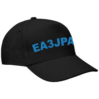 Gorra negra con indicativo radioaficionado qrz
