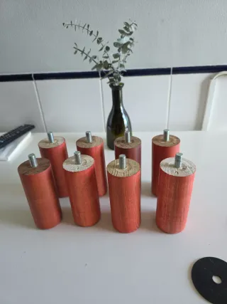 Patas para somier de madera (8 unidades).