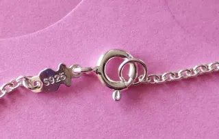 Collar plata y osito nácar